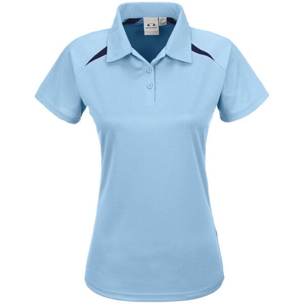 Ladies Splice Golf Shirt – Light Blue — Ladies Splice Golf Shirt – Light Blue