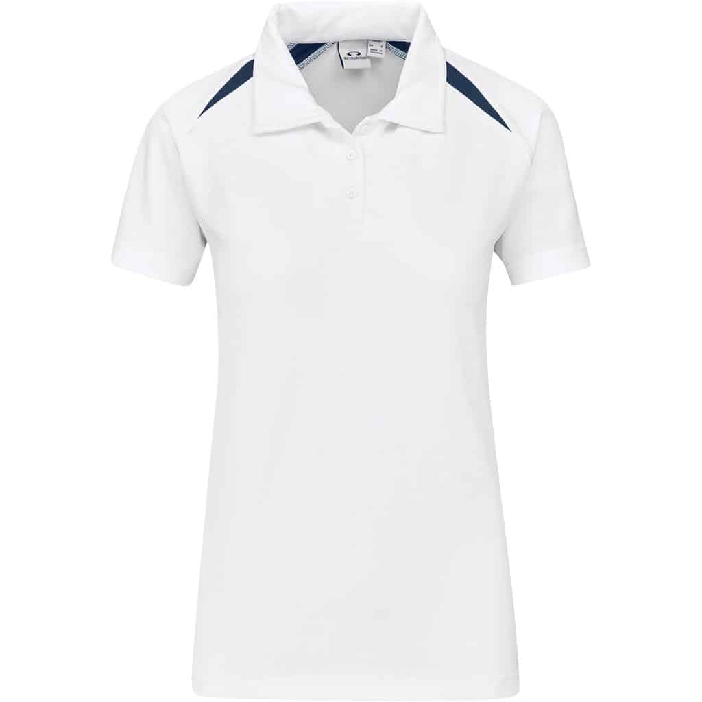 Ladies Splice Golf Shirt – White — Ladies Splice Golf Shirt – White