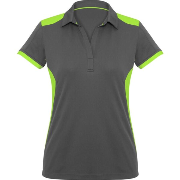 Ladies Rival Golf Shirt – Grey Lime — Ladies Rival Golf Shirt – Grey Lime