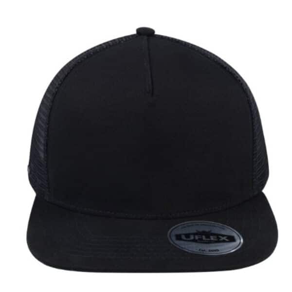 Uflex 5P Flat Peak Trucker Cap — Uflex 5P Flat Peak Trucker Cap