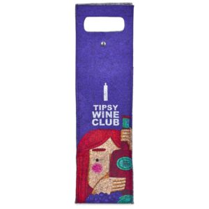 Alternative view of Hoppla Velto RPET Felt Single Wine Bottle Carrier