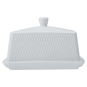 White Basics Diamonds Butter Dish — White Basics Diamonds Butter Dish