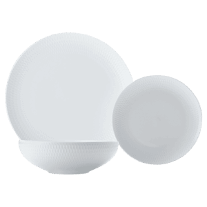 White Basics Diamonds Dinner Set 12 Piece — White Basics Diamonds Dinner Set 12 Piece
