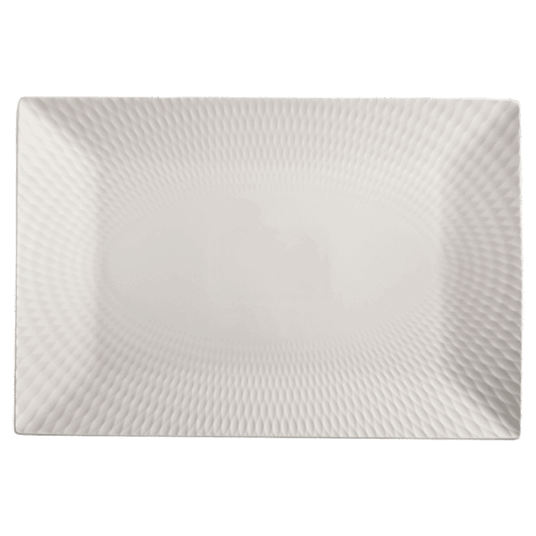 White Basics Diamonds Rectangular Platter