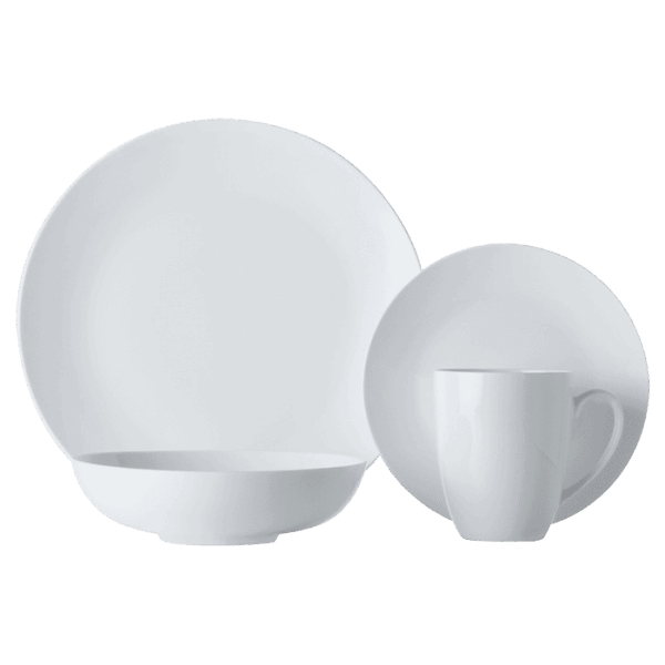 White Basics Fitzrovia Coupe Dinner Set 16 Piece — White Basics Fitzrovia Coupe Dinner Set 16 Piece