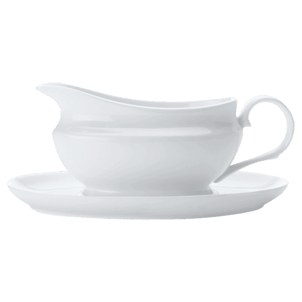 White Basics Gravy Boat and Saucer 550ml — White Basics Gravy Boat and Saucer 550ml