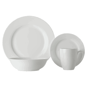 White Basics Soho Rim Dinner Set 16 Piece — White Basics Soho Rim Dinner Set 16 Piece