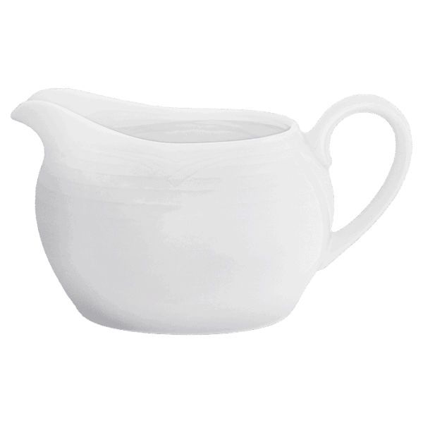 Arctic White Gravy Boat with Saucer — Arctic White Gravy Boat with Saucer
