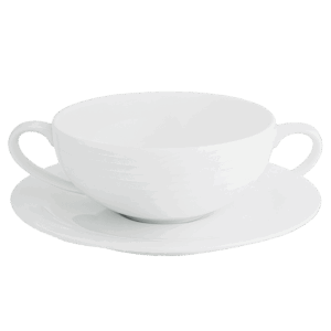 Arctic White Soup Cup and Saucer — Arctic White Soup Cup and Saucer