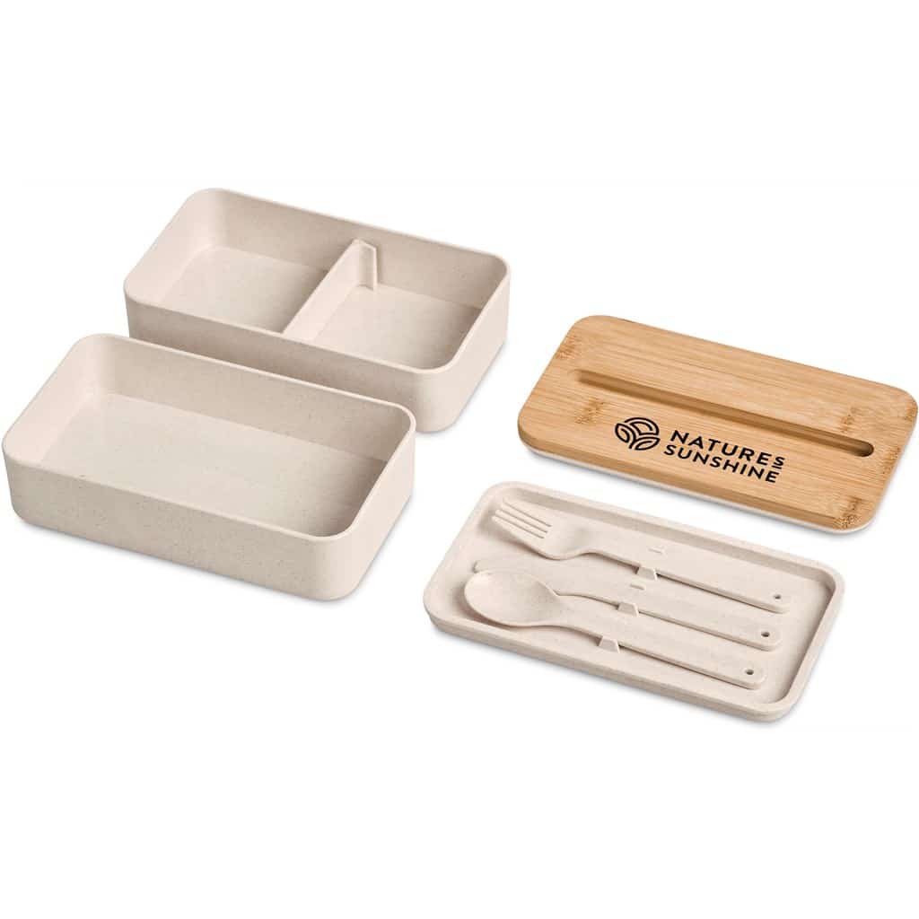 Okiyo Dura Wheat Straw & Bamboo Lunch Box Set - Image 3