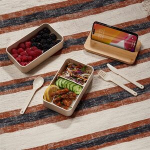 Okiyo Dura Wheat Straw & Bamboo Lunch Box Set - Image 4
