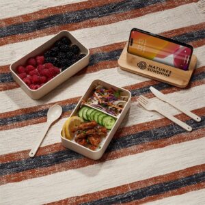 Okiyo Dura Wheat Straw & Bamboo Lunch Box Set - Image 5