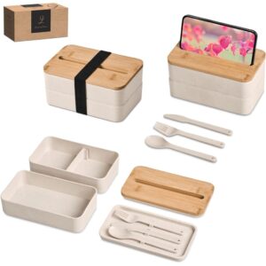 Okiyo Dura Wheat Straw & Bamboo Lunch Box Set - Image 13