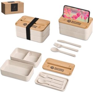 Okiyo Dura Wheat Straw & Bamboo Lunch Box Set - Image 16