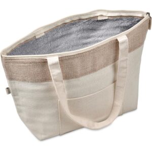Okiyo Arshi Cotton & Jute 12 Can Lunch Cooler — Okiyo Arshi Cotton & Jute 12 Can Lunch Cooler
