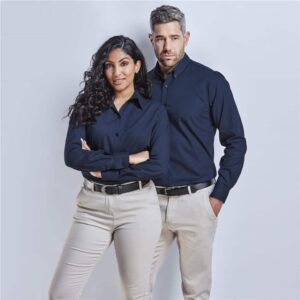 Mens Long Sleeve Brushed Cotton Twill Moderna Shirt - Image 3