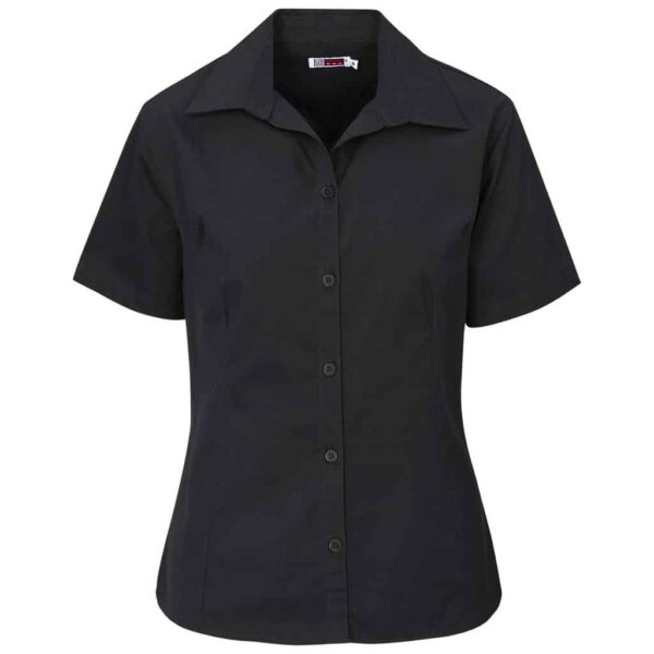 Ladies Short Sleeve Brushed Cotton Twill Moderna Shirt — Ladies Short Sleeve Brushed Cotton Twill Moderna Shirt
