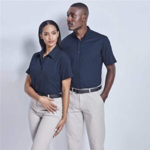 Alternative view of Ladies Short Sleeve Brushed Cotton Twill Moderna Shirt