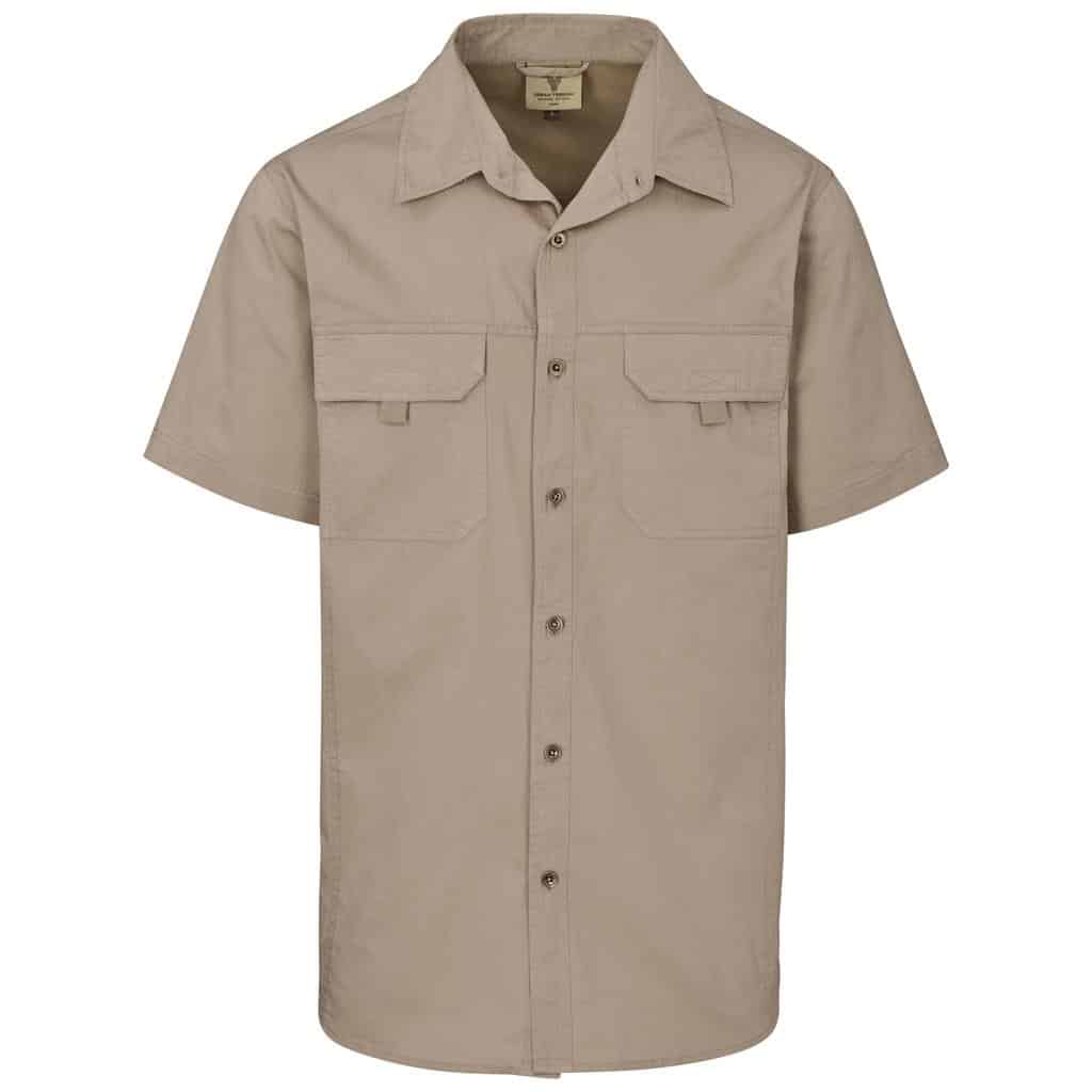 Mens Short Sleeve Mawenzi Twill Shirt — Mens Short Sleeve Mawenzi Twill Shirt
