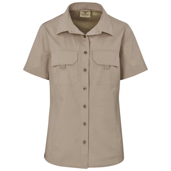 Ladies Short Sleeve Mawenzi Twill Shirt — Ladies Short Sleeve Mawenzi Twill Shirt