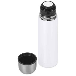 Altitude Alpaca Stainless Steel Vacuum Flask – 500ml - Solid White - Image 4