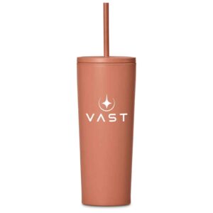 Kooshty Concorde Stainless Steel & Plastic Double-Wall Tumbler & Straw - 720ml - Image 4