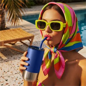 Alternative view of Kooshty Cheerio DW Tumbler & Straw – 480ml