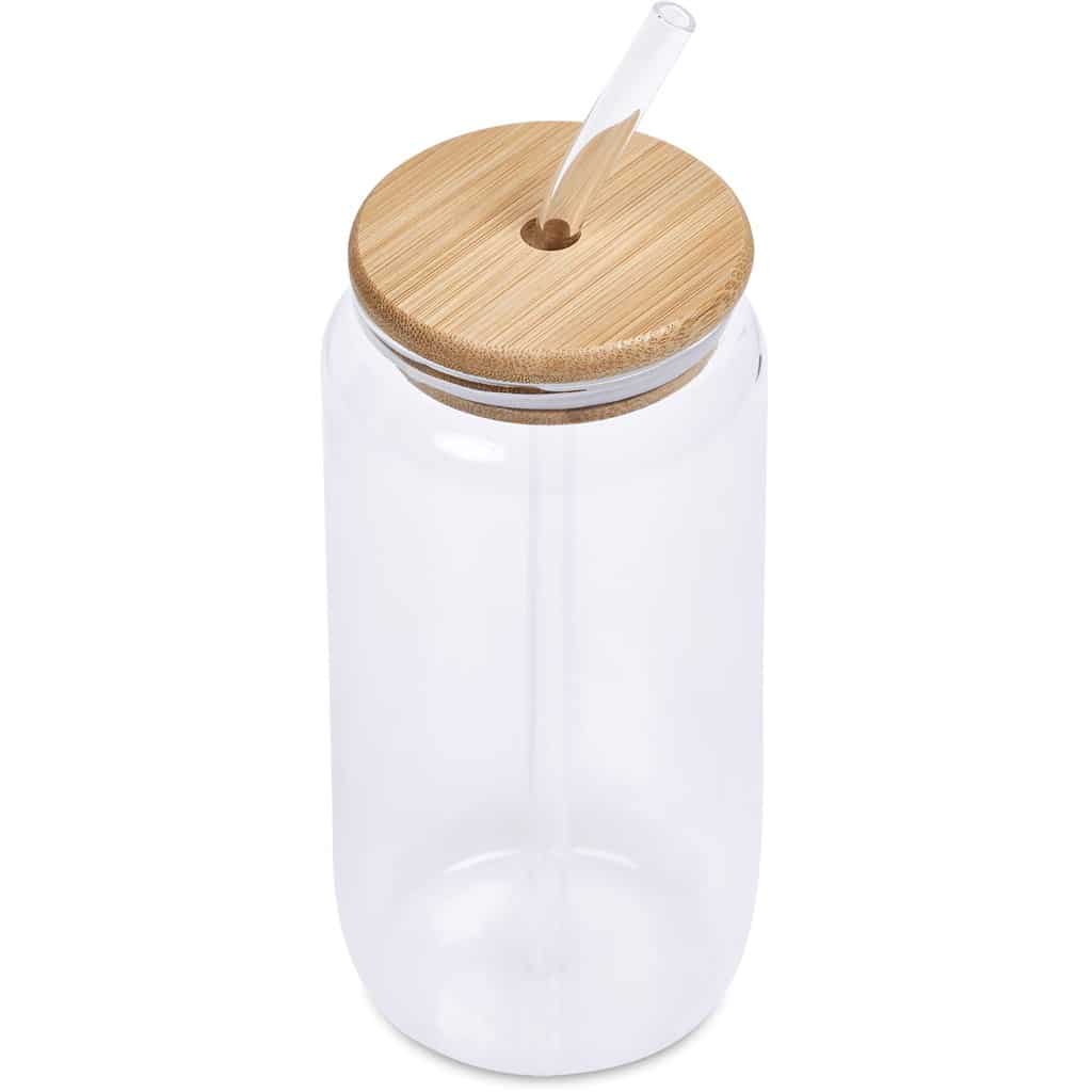Okiyo Natsu Glass & Bamboo Tumbler & Straw - 500ml - Image 6