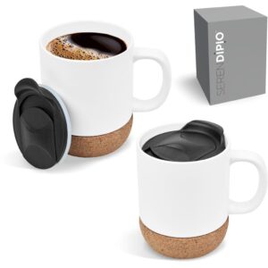Serendipio Sienna Cork & Ceramic Sublimation Coffee Mug - 340ml - Image 4
