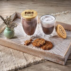 Okiyo Moco Glass & Bamboo Double-Wall Cup - 350ml - Image 9
