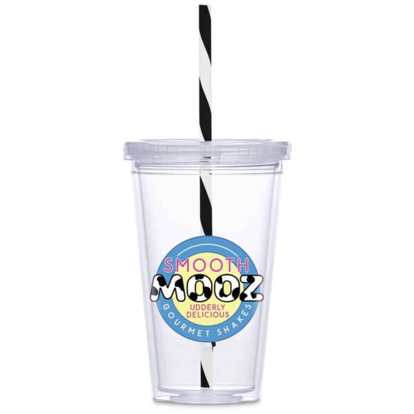 Malibu Double-Wall Plastic Tumbler & Straw – 470ml — Malibu Double-Wall Plastic Tumbler & Straw – 470ml