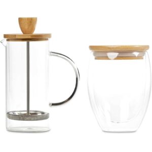 Okiyo Aibo Glass & Bamboo Coffee Set - Image 7