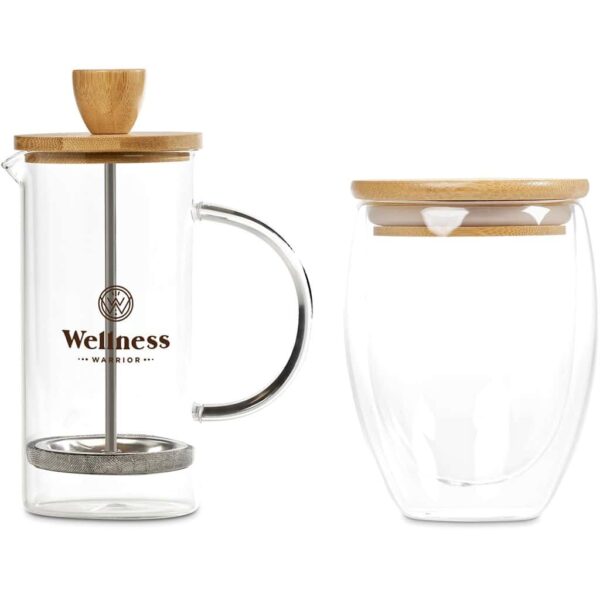 Okiyo Aibo Glass & Bamboo Coffee Set — Okiyo Aibo Glass & Bamboo Coffee Set