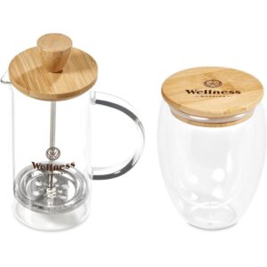 Okiyo Aibo Glass & Bamboo Coffee Set - Image 8