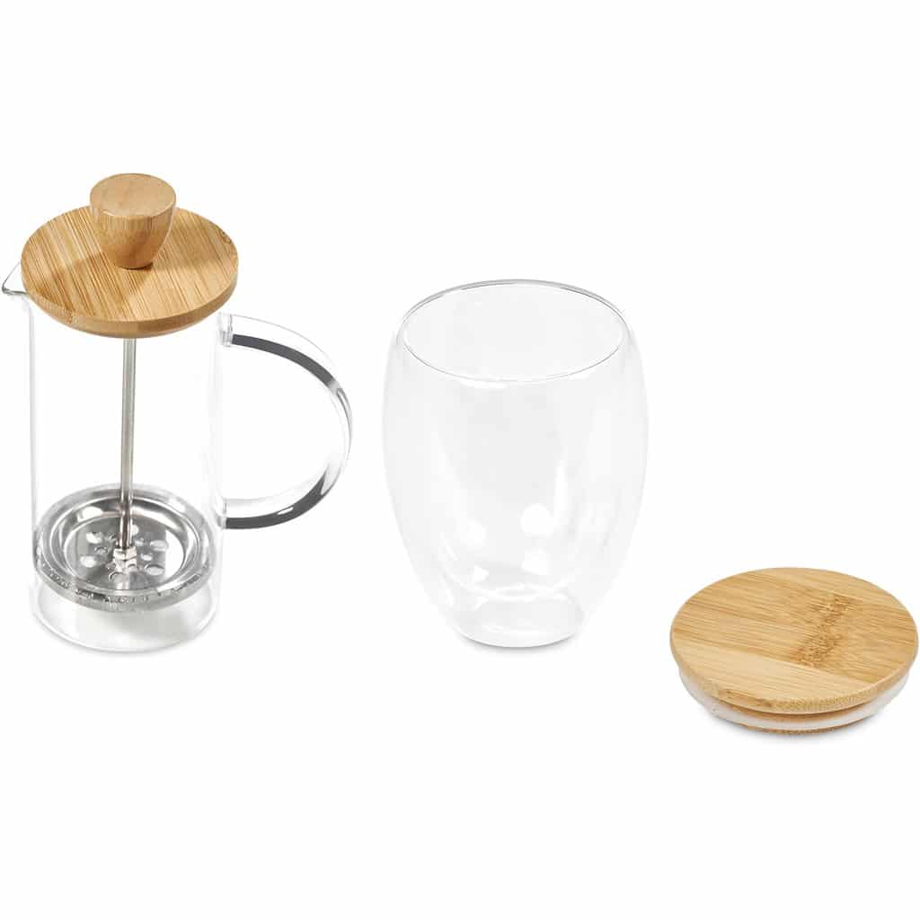 Okiyo Aibo Glass & Bamboo Coffee Set - Image 4