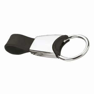 Metal Keychain with Silicone Strap