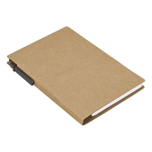 Recycled Notebook with Pen and Flags — Recycled Notebook with Pen and Flags