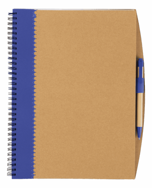 Recycled Cardboard Notebook With Pen — Recycled Cardboard Notebook With Pen