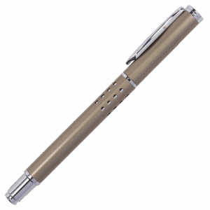 Alternative view of Wavy Clip Brass Rollerball Pen