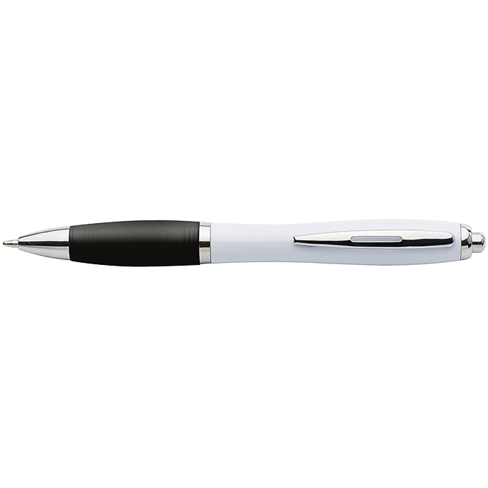 White Barrel Curved Design Ballpoint Pen - Image 4