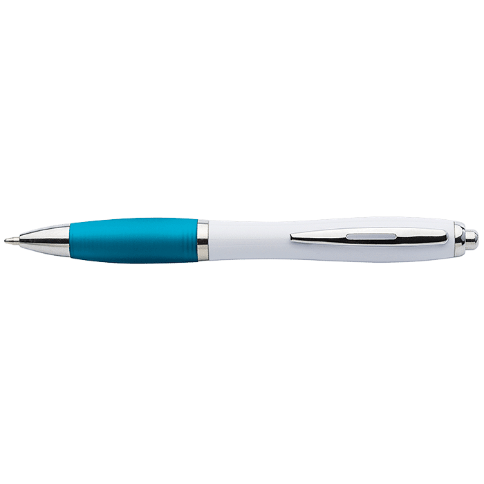 White Barrel Curved Design Ballpoint Pen - Image 6