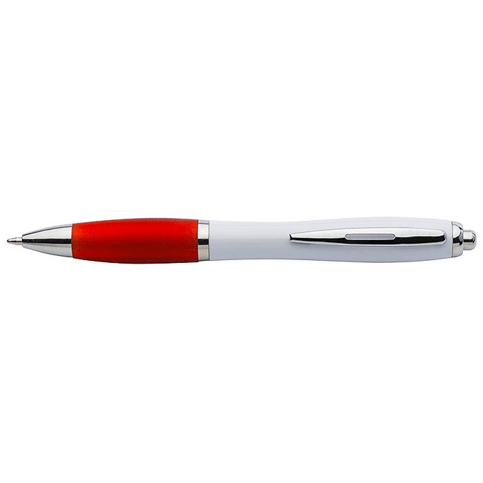 White Barrel Curved Design Ballpoint Pen - Image 5