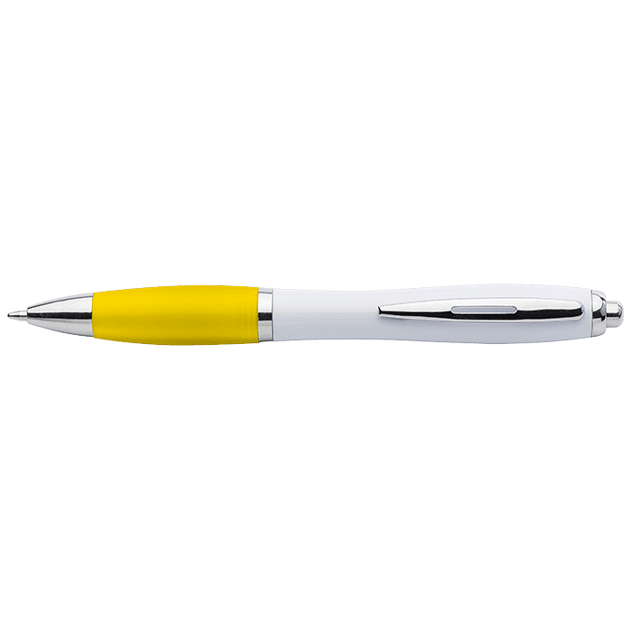 White Barrel Curved Design Ballpoint Pen - Image 7