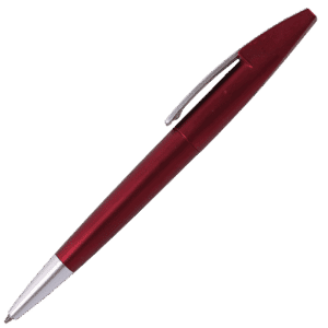 Silver Square Clip Ballpoint Pen