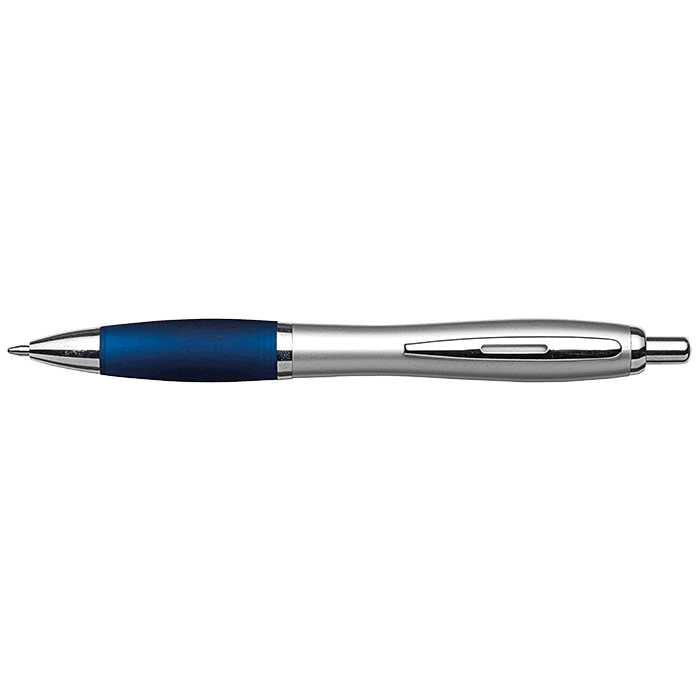 Silver Barrel Curved Design Ballpoint Pen - Image 7