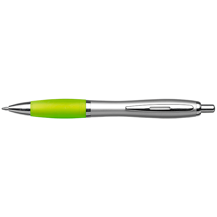 Silver Barrel Curved Design Ballpoint Pen - Image 6