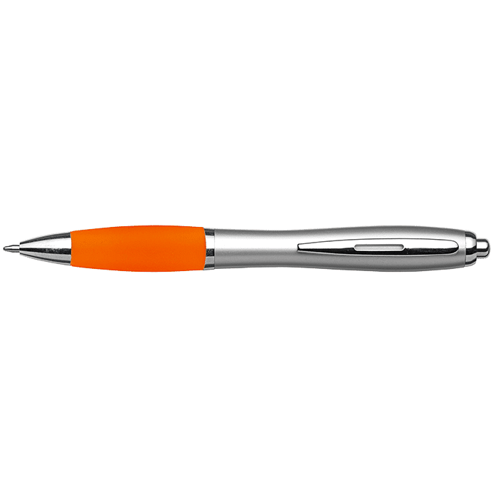 Silver Barrel Curved Design Ballpoint Pen - Image 8