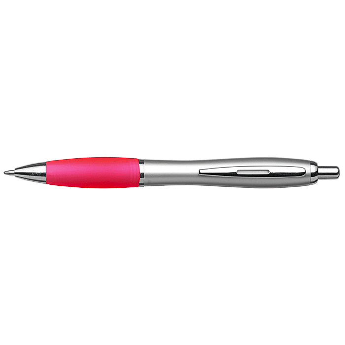 Silver Barrel Curved Design Ballpoint Pen - Image 12