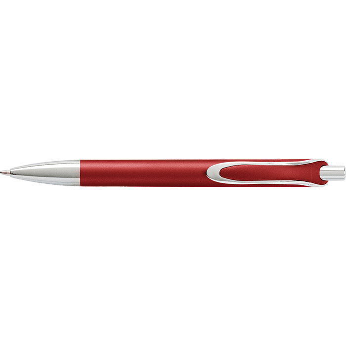Coloured Barrel Ballpoint Pen with Silver Tip and Clip - Image 2