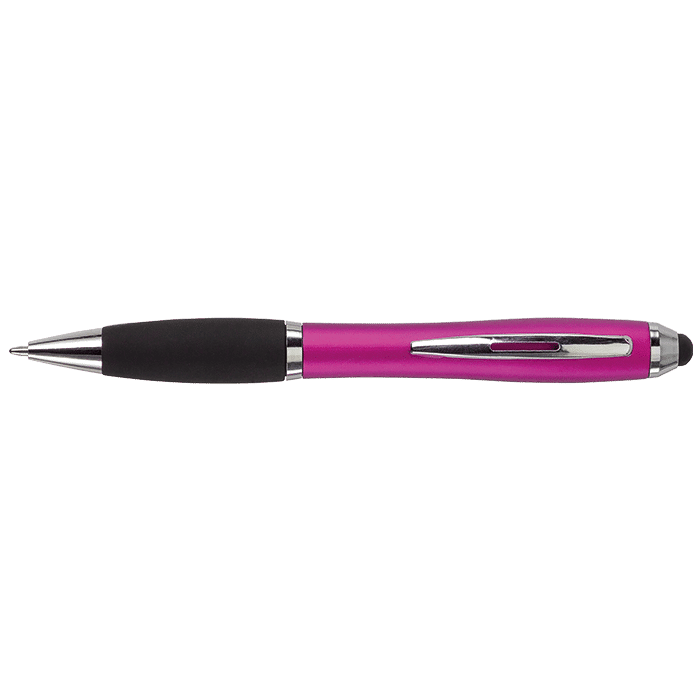 Ballpoint with Rubber Grip and Stylus